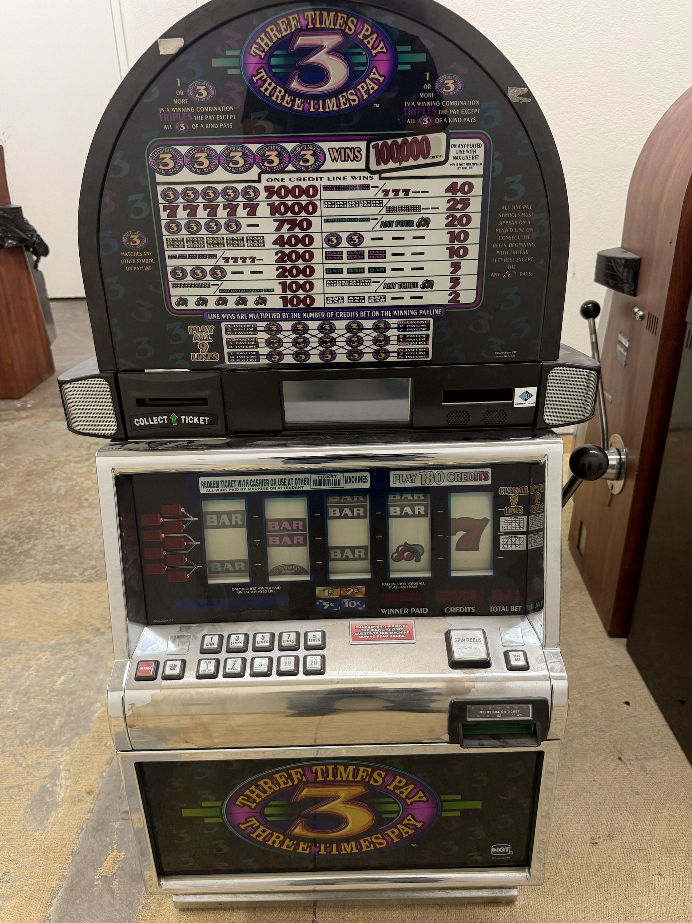 IGT S2000 3 Times Pay 3-Reel Spinner